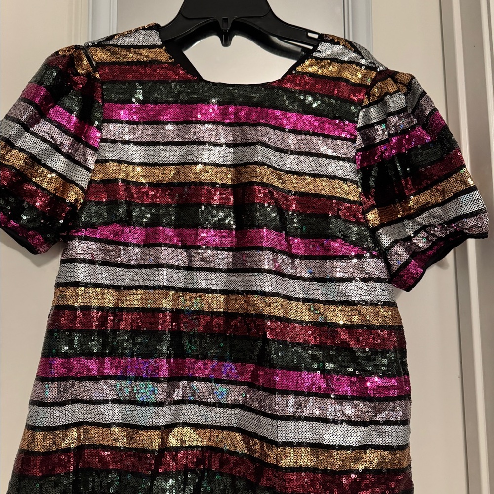 Striped Sequin pants set, size small